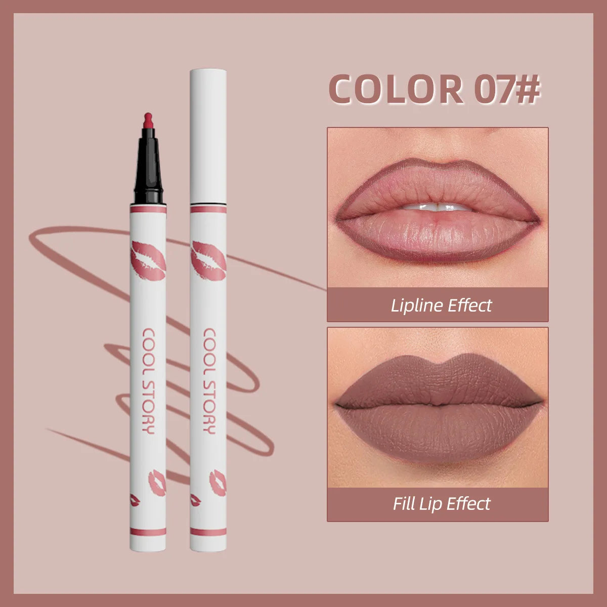 Liquid Matte Lipliner Pencil Waterproof long Lasting Lipstick Pen Natural Quick Drying Lip Liner Outline Lips Contour Makeup