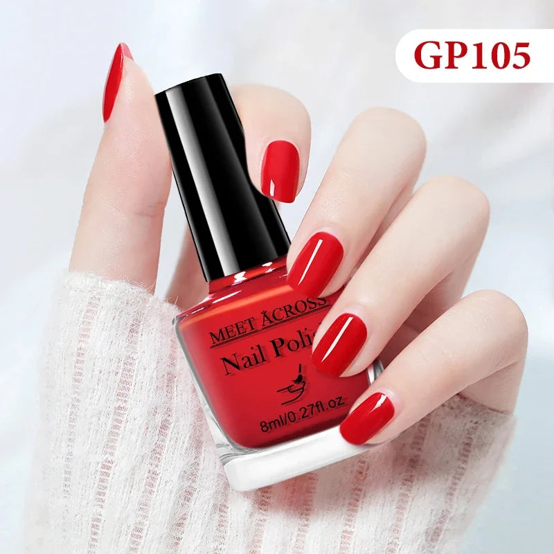 8ml Water-Based Nail Polish 48 Colors Long Lasting Quick Drying No Need of Lamp to Cure Nail Supplies Vernis for Nails Manicure