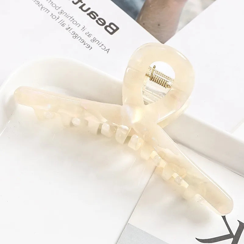 Women Hair Accessories Hollow Out Fashion Acetate Hair Claws Colourful Ponytail Acetic Claw Clips For Girls