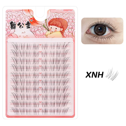 DINGSEN 10 rows Individual Eyelashes Wholesale 10-12mm Cluster Lashes Natural Anime False Kake Eyelashes Extension Makeup