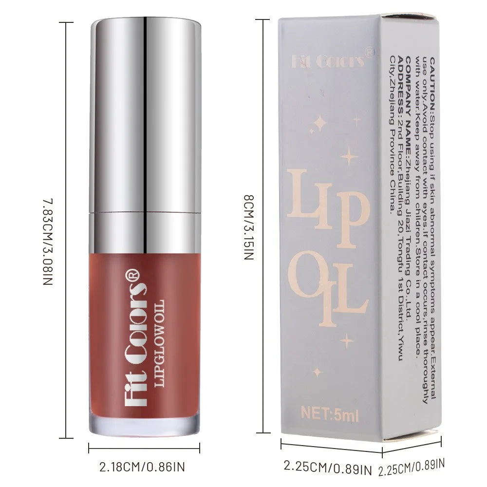 Crystal Jelly Lip Gloss Moisturizing Oil Shiny Red Brown Lip Oil Shimmer Moisturizing Women's Lip Gloss Makeup Gloss Cosmetics