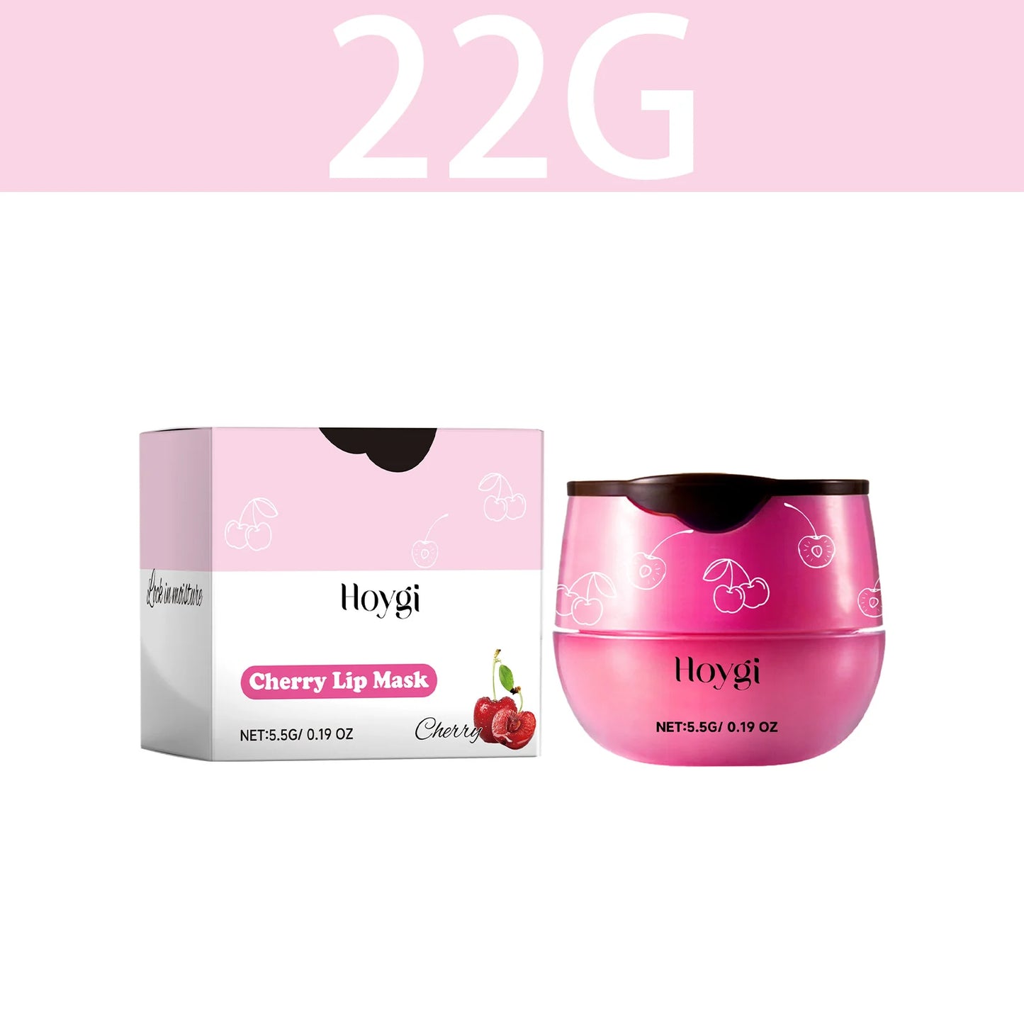 HOYGI Cherry Beeswax Lip Sleep Mask Deep Hydration Nourishing Repair Lips Balm Night Sleeping Maintenance Moisturizing Lip Care
