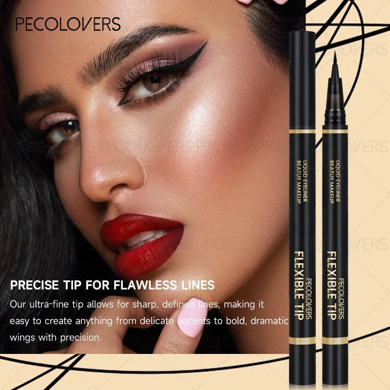 5pcs Black Eyeliner, Quick-drying Extremely Thin Eyeliner, Waterproof and Sweat-proof, Not Easy To Smudge, Eye Cosmetics