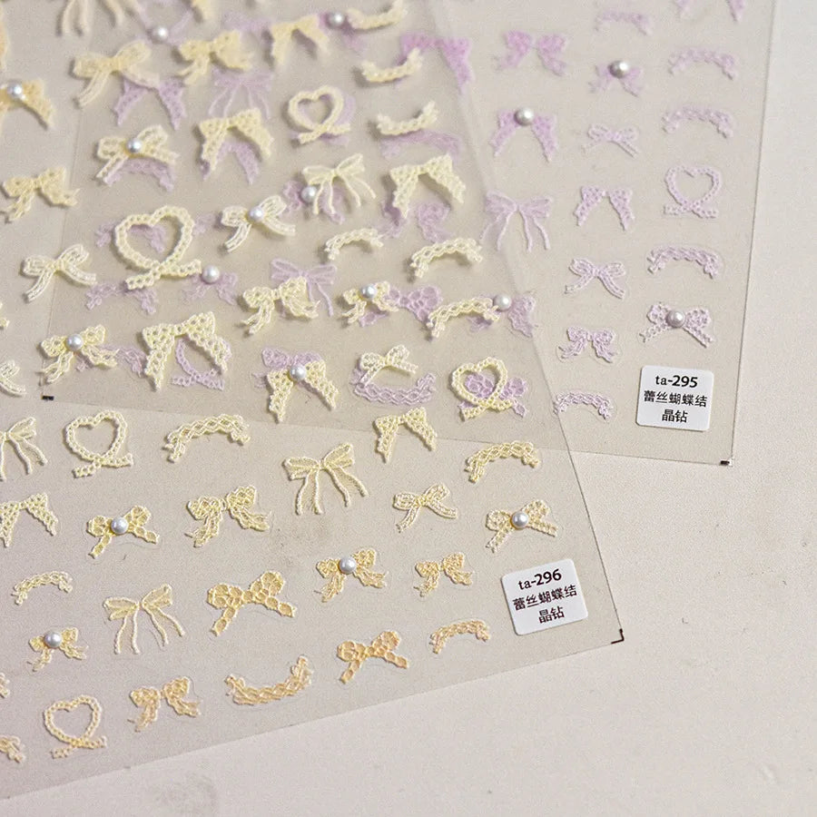 Golden Thread Butterfly Jelly Series Nail Art Stickers High Quality New Bronzing DIY Manicure Decal Decoration