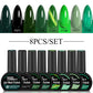 Nail Polish Set 8 Colors 8ml Reflective Magnetic Nail Polish Soak-Off LED Gel Salon Women Manicure Tools Fashion Holographic Man