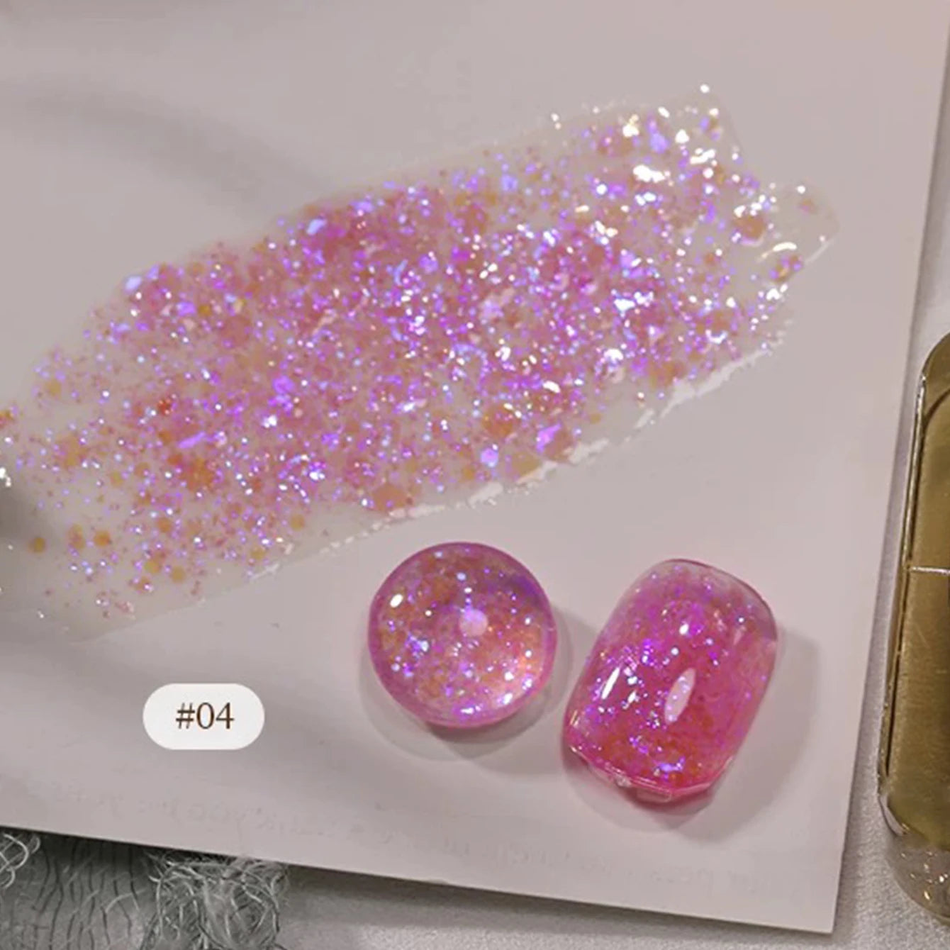 MIANEL 1-12PCS Star-chasing Moon-chasing Gel Nail Polish 2026 Popular Whitening Strobe Sequin Flashing Nail Polish White Nails